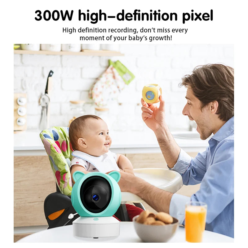 Baby Monitor 3MP Tuya Intelligent Gimbal 355 ° Pet Monitoring 2K Camera with Infrared Night Vision Cry Detection support WIFI