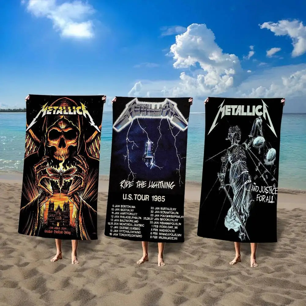 Band T-MetallicaS-D Big Microfiber Beach Towels Quick Dry Towel Sand Beach Towels Pool Towel For Travel Swim Pool Yoga
