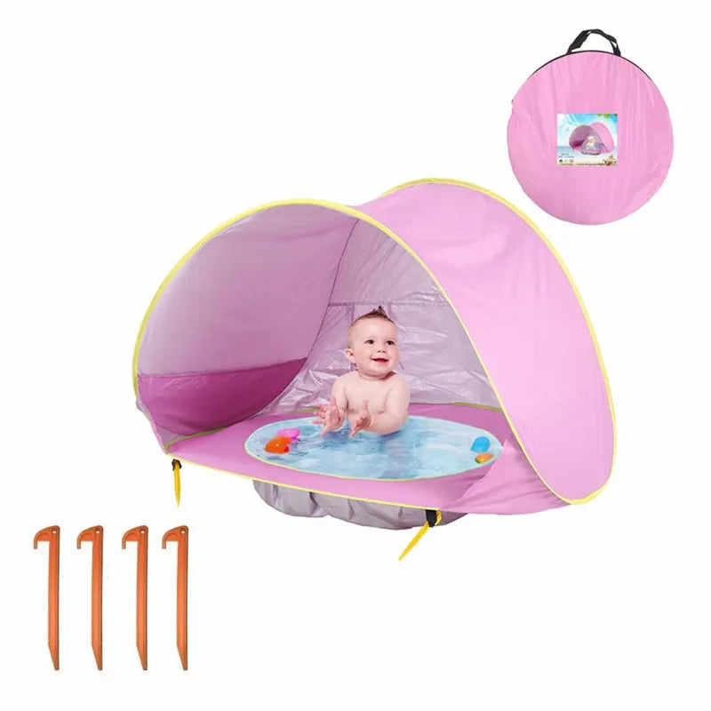 Outdoor Baby Beach Tent Pop Up Portable Shade Pool UV Protection Sun Shelter for Infant Child Water Play Toys House Tent Toys