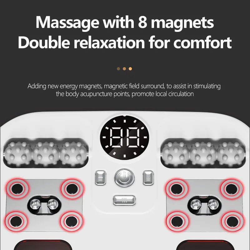 Foot Massager with Vibration Rotation Hot Compress Multifunctional Calf Leg Muscle Relaxation Fascia Massage Wireless Use Gift