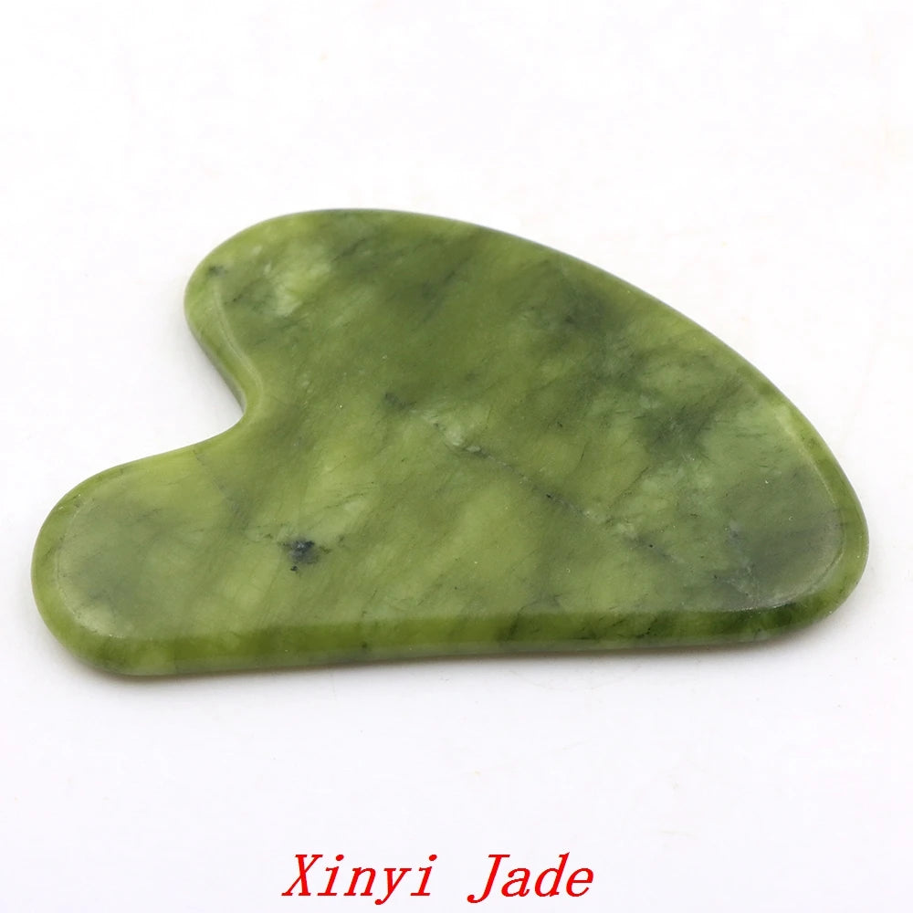 GuaSha Jade Facial Beauty Scraping Massage Tools Firm Skin Care Face Gua Sha SPA Physical Therapy Gue Che Roller Natural Stone
