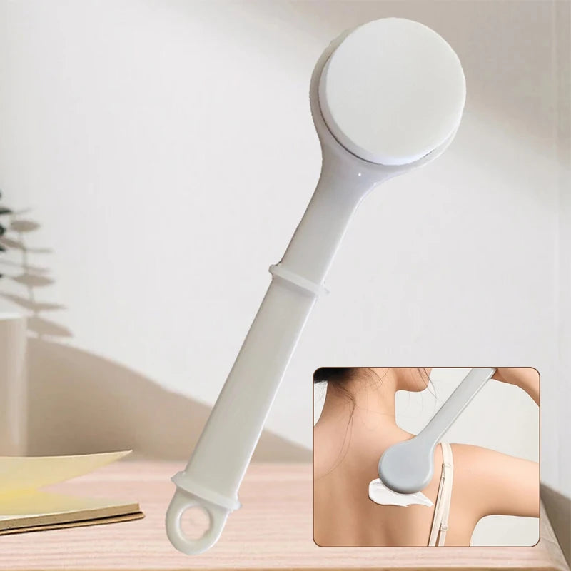 Multi Function Lotion Sunscreen Ointment Applicator Long Handle Body Cleaner Shower Brush Back Massager Beauty Tool