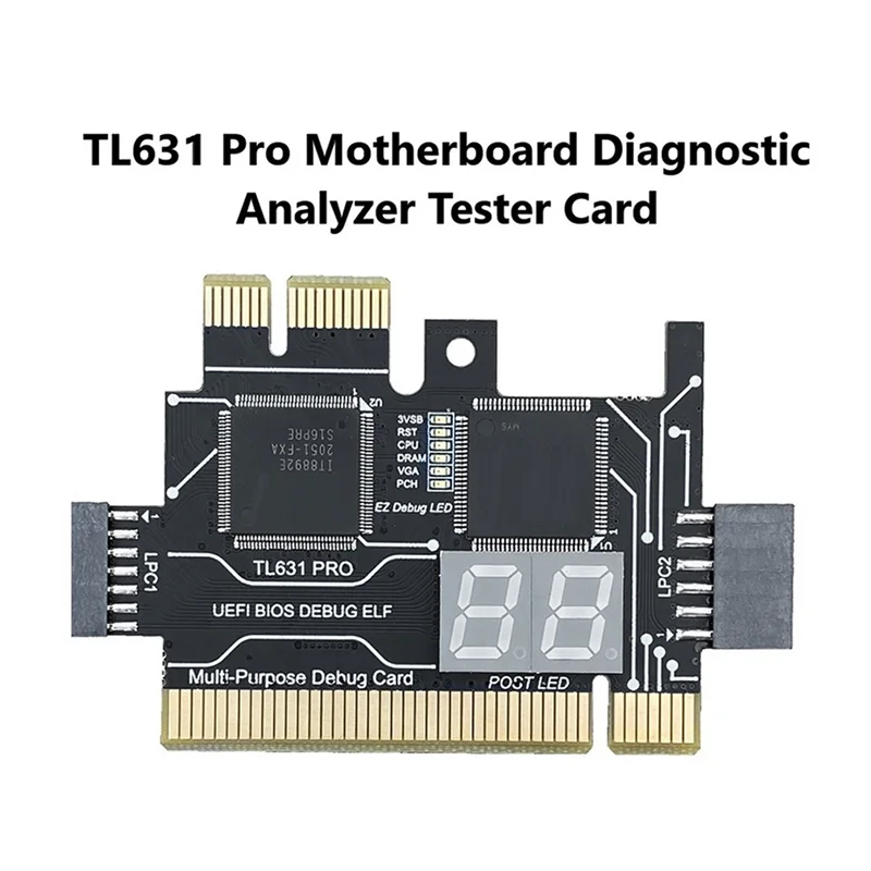 TL631 Pro Diagnostic Card+Expansion Card Diagnostic Card PCI-E Motherboard Multifunction Laptop Diagnostic Analyzer
