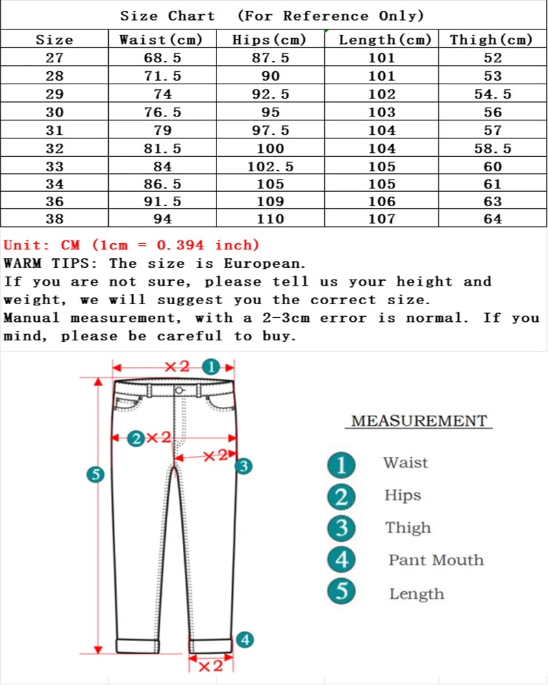 2025 New Men Fashion Comfortable slim fit Jeans Male Loose Straight Smart Casual Denim Pants Elasticity look taller Trousers