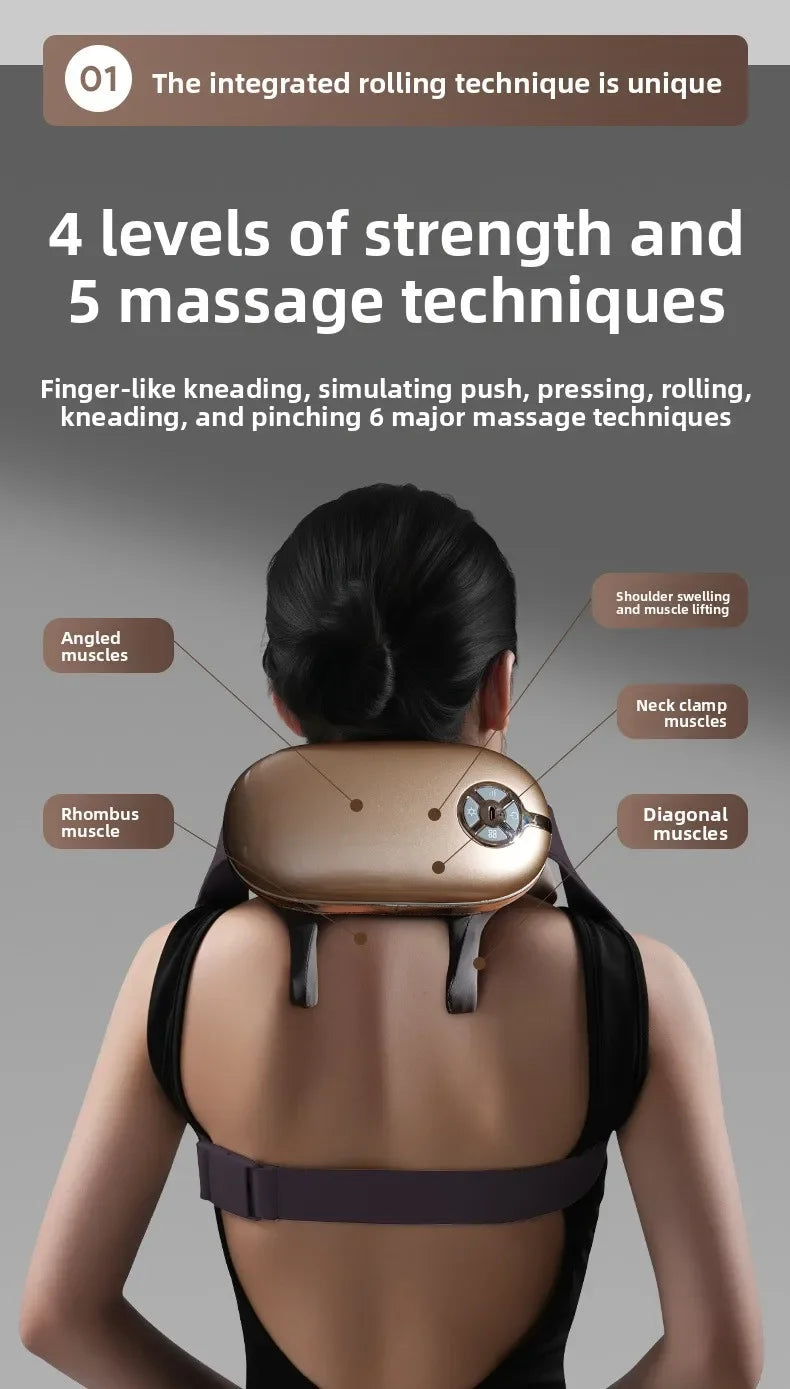 New Cervical Massager Back Waist trapezius Shoulder Neck Kneading Body Multifunctional Artifact Massager 2025