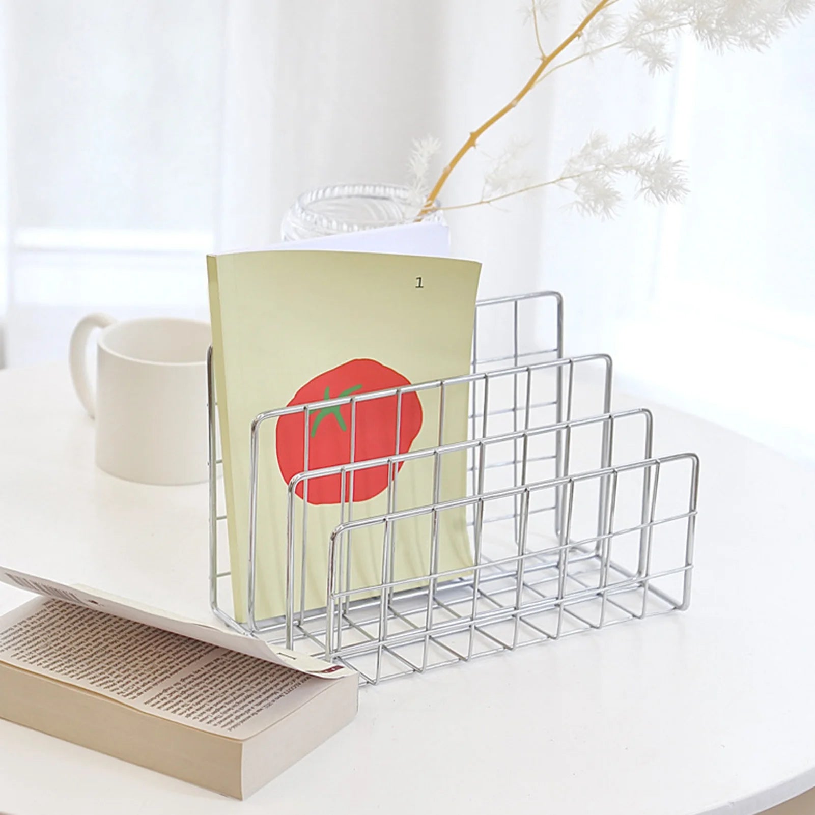 Book Sorter Book Sorter File Magazine Display Organizer Iron Bookend Home Decoration for Office Shelf Book Sorter Holder Bookend