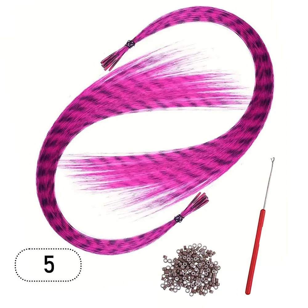 Synthetic Colored I-Tip Faux Feather Hair Extensions 16" 20 Strands Women's Heat Resistant Fiber Festival Extensions Accessories