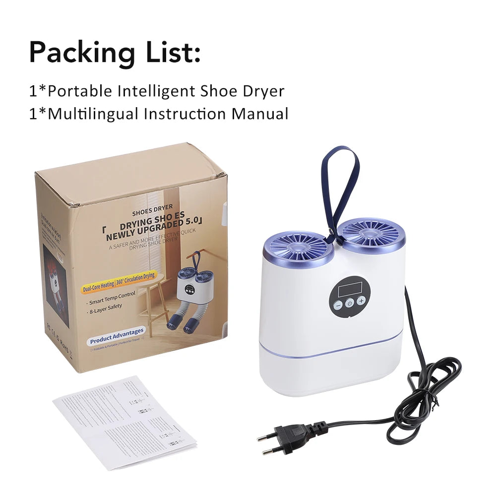 Portable Dryer Folding Drying Clothes Rack Heat By Shoe Drying Machine for Home Fast Drying Foot Dryer Machine EU/US Plug