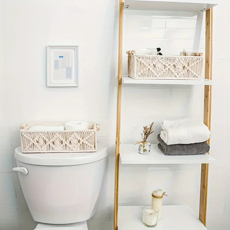 Grid Sorting Organizer for Home, Bathroom, Bedroom, Living Room - Boho Decor Storage Basket,  Bathroom Organizers & Storage