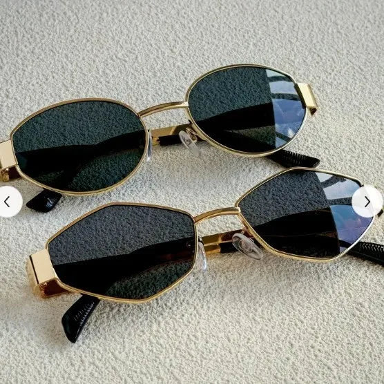 2025 New Fashion Retro Women Sunglasses Luxury Oval Frame Sunshade UV400 Unisex Outdoor Glasses for Traveling, Driving, Parties