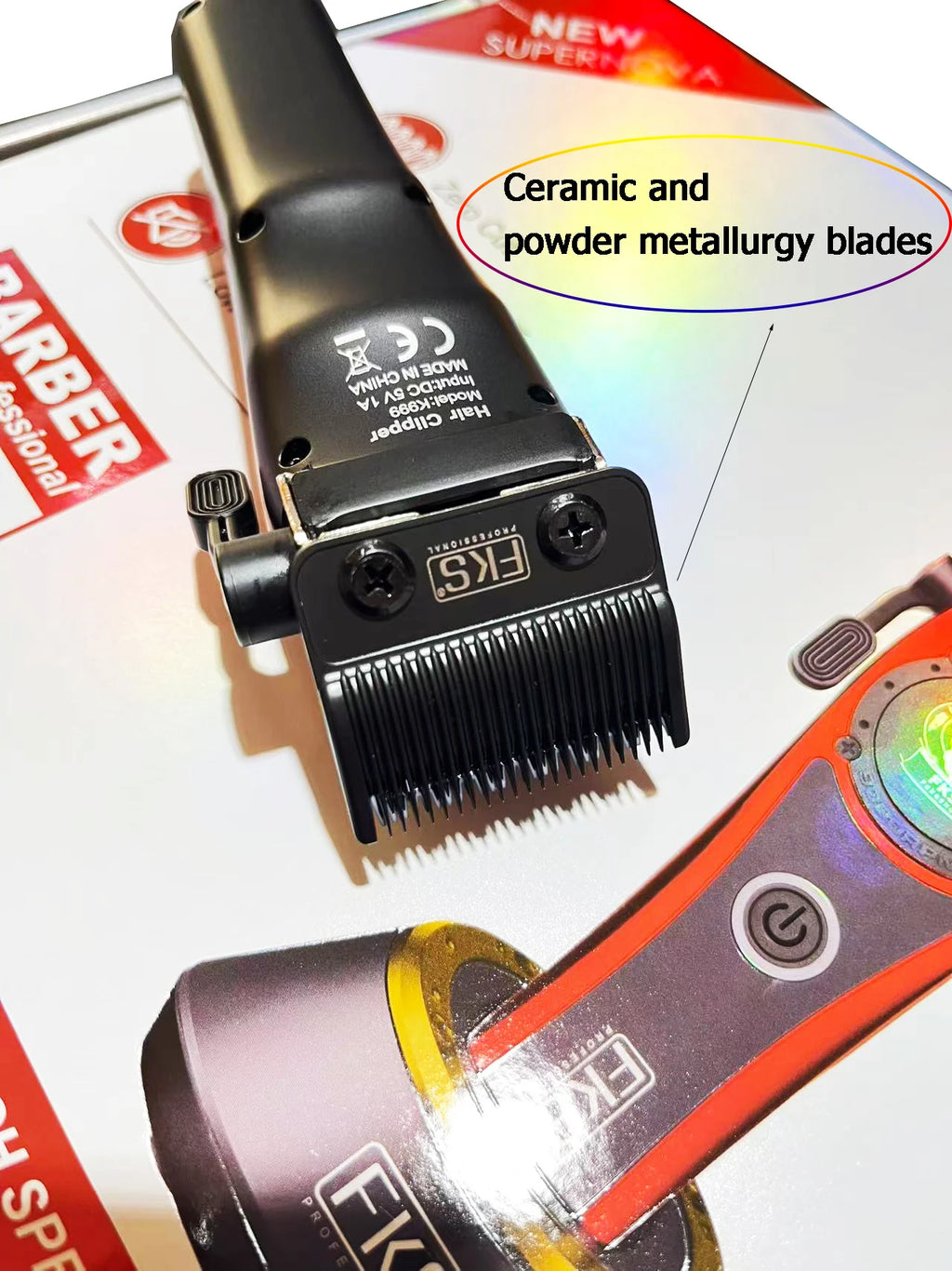 FKS K999 New Professional Hair Clipper 7000-9000RPM High Speed Professional Hair Clipper Professional Fine Tuning Hair Clipper