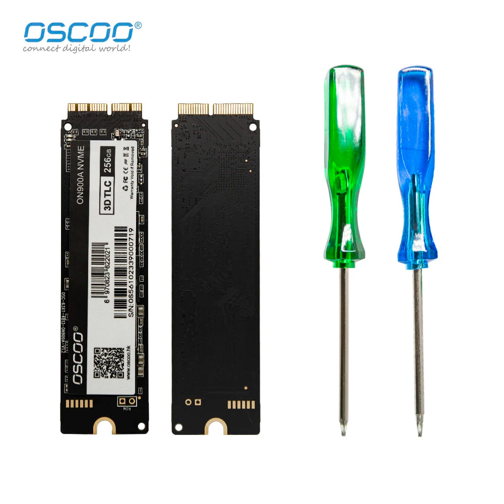 OSCOO NVME SSD for 2013-2017 MacBook Air A1465 A1466 NVMe PCIe Gen3.0*4 for Macbook Pro A1502 A1398 & 2012-2018 IMac A1419 A1418