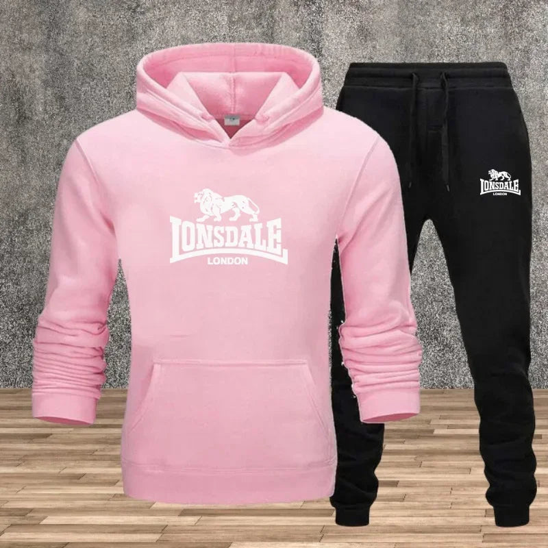 Men's Set Hooded Sweatshirts Sweatpants Autumn Winter Male Daily Casual Sports Jogger Suit 2026 Urban Fashion Hoodies Sportswear
