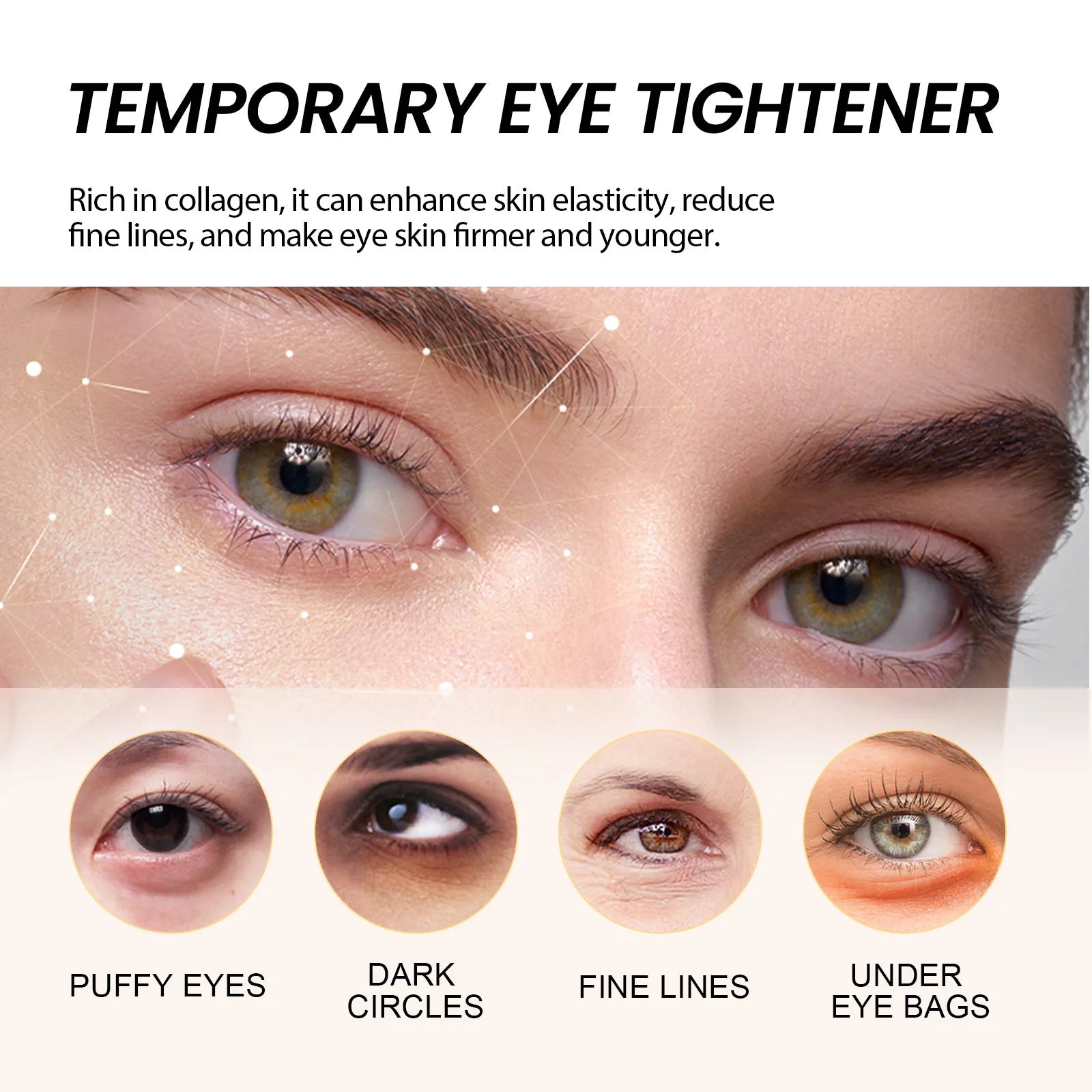 Firming Eye Cream Remove Wr-inkles Puffiness Smoothing Eye Bags Lighten Dark Circles Fine Lines Whitening Anti Aging Eye Cream
