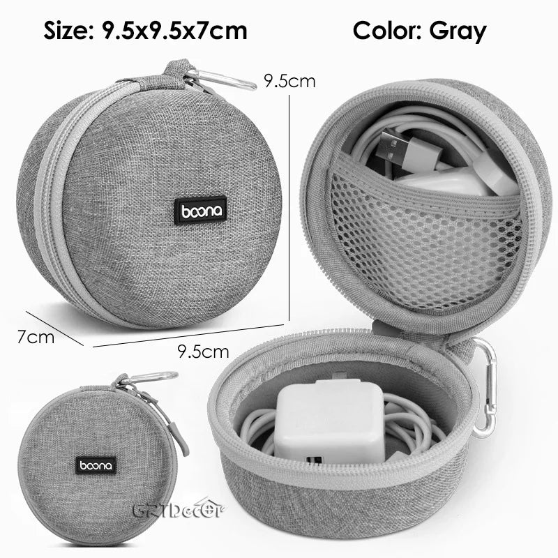 Shockproof Electronics Organizer Case for Power Adapter Cable Storage Bag Bluetooth Earphone Case Travel Small Tech Gadget Pouch