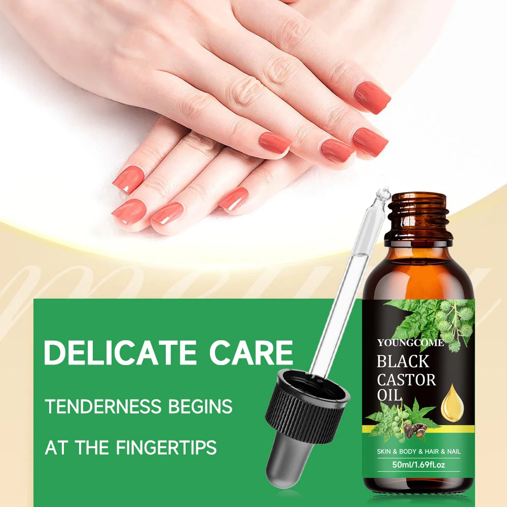Black Castor Oil Healthy Organic Castor Oil Improves Hair Line Toughness Nourishes The Body Skin Hair Massage Moisturizing 60ml