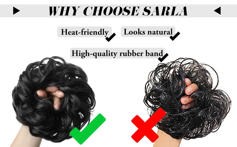 Synthetic Messy Updo Chignon Premium Big Curly Elastic Hair Scrunchies Hairpieces Donut Updo Blonde Brown Hair Pieces For Women