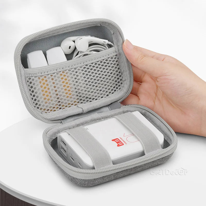 Shockproof Electronics Organizer Case for Power Adapter Cable Storage Bag Bluetooth Earphone Case Travel Small Tech Gadget Pouch