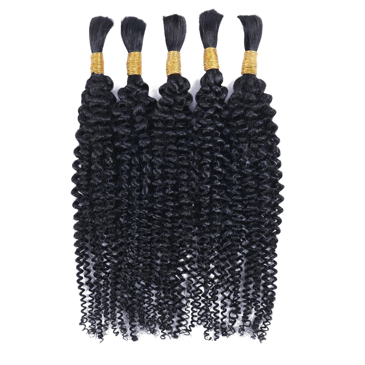 Afro Kinky Curly Human Hair Bulk For Braiding Peruvian No Weft Kinky Curly Human Bulk Hair Bundles For Women Hair Extensions