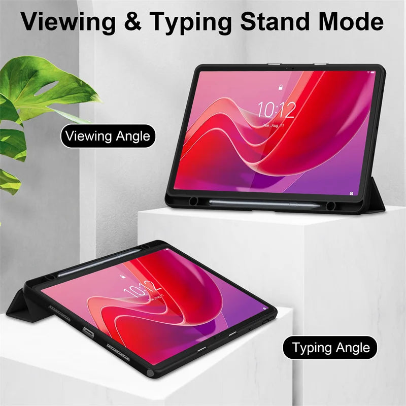 For Lenovo Tab M11 Xiaoxin Pad 11 2025 2024 Case With Pen Holder Folding Stand Smart Tablet Cover Funda for Idea Tab 11 " Case