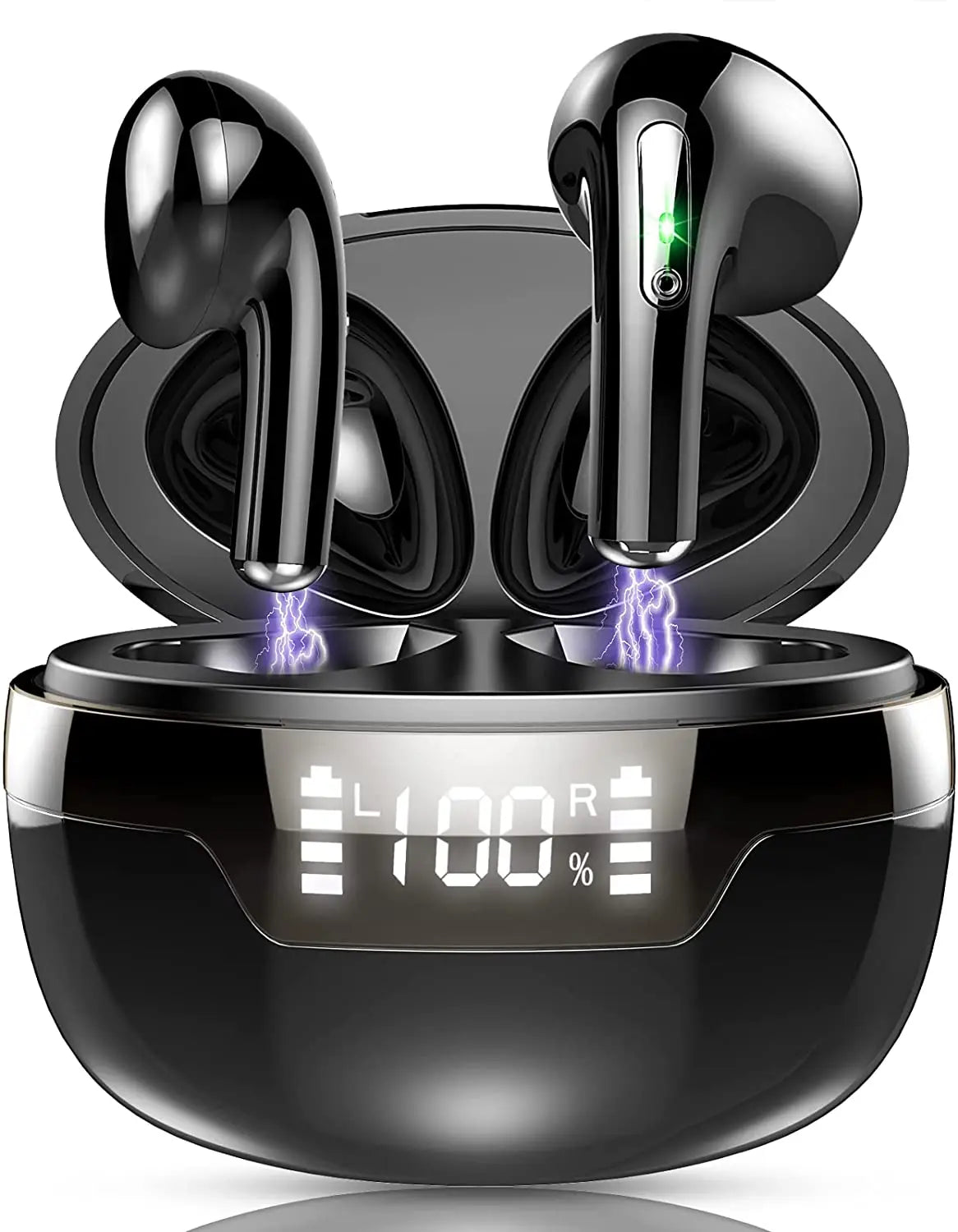 New Bluetooth 5.4 Earphones J97 Wireless Headphones LED TWS With Dual Microphone Earpiece CVC8.0 Noise Cancel Headsets Earbuds