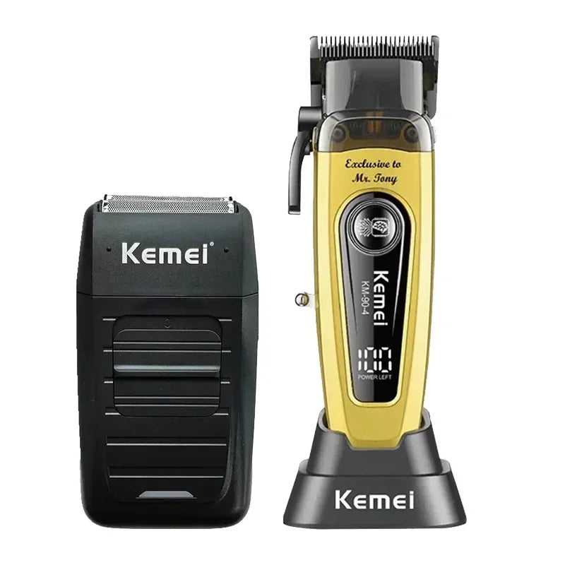 Kemei 11500RPM Rechargeable Hair Clippers Barber Cordless Hair Trimmer Shaver Men Hair Cutting Machine KM-2299 KM-90-4 KM-1102