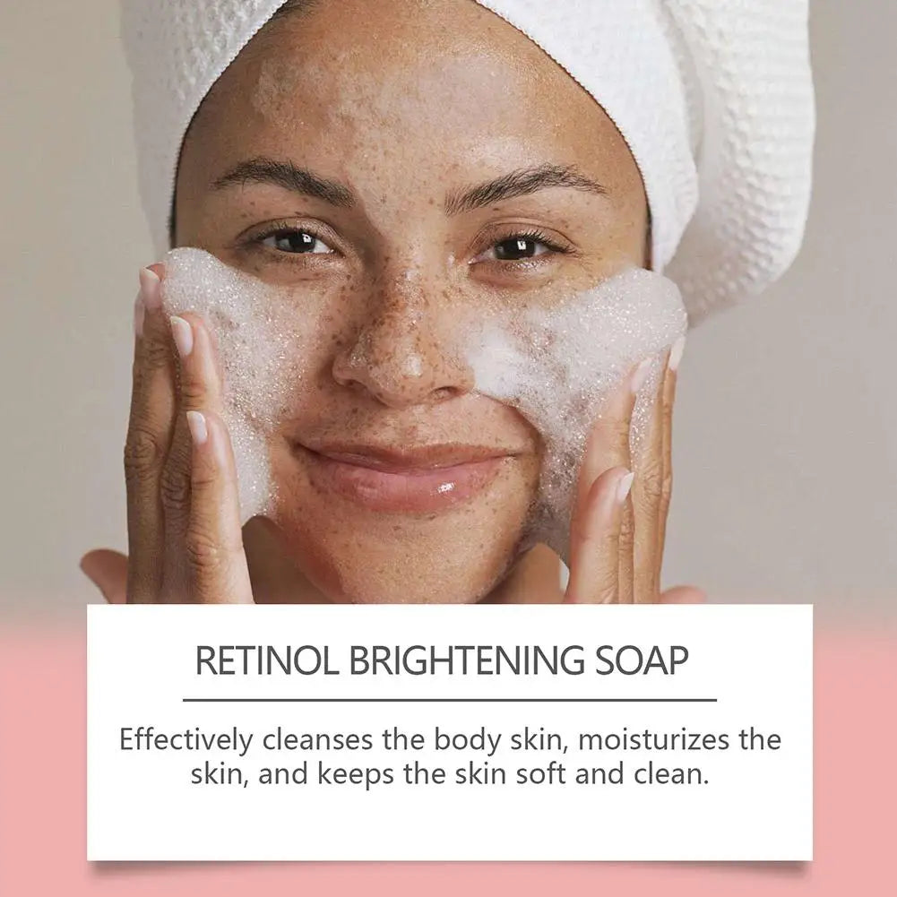 Retinol Brightening and Spot Removing Cleansing Soap Deeply cleanse repair the skin fade dark spots fine lines Korean nursing
