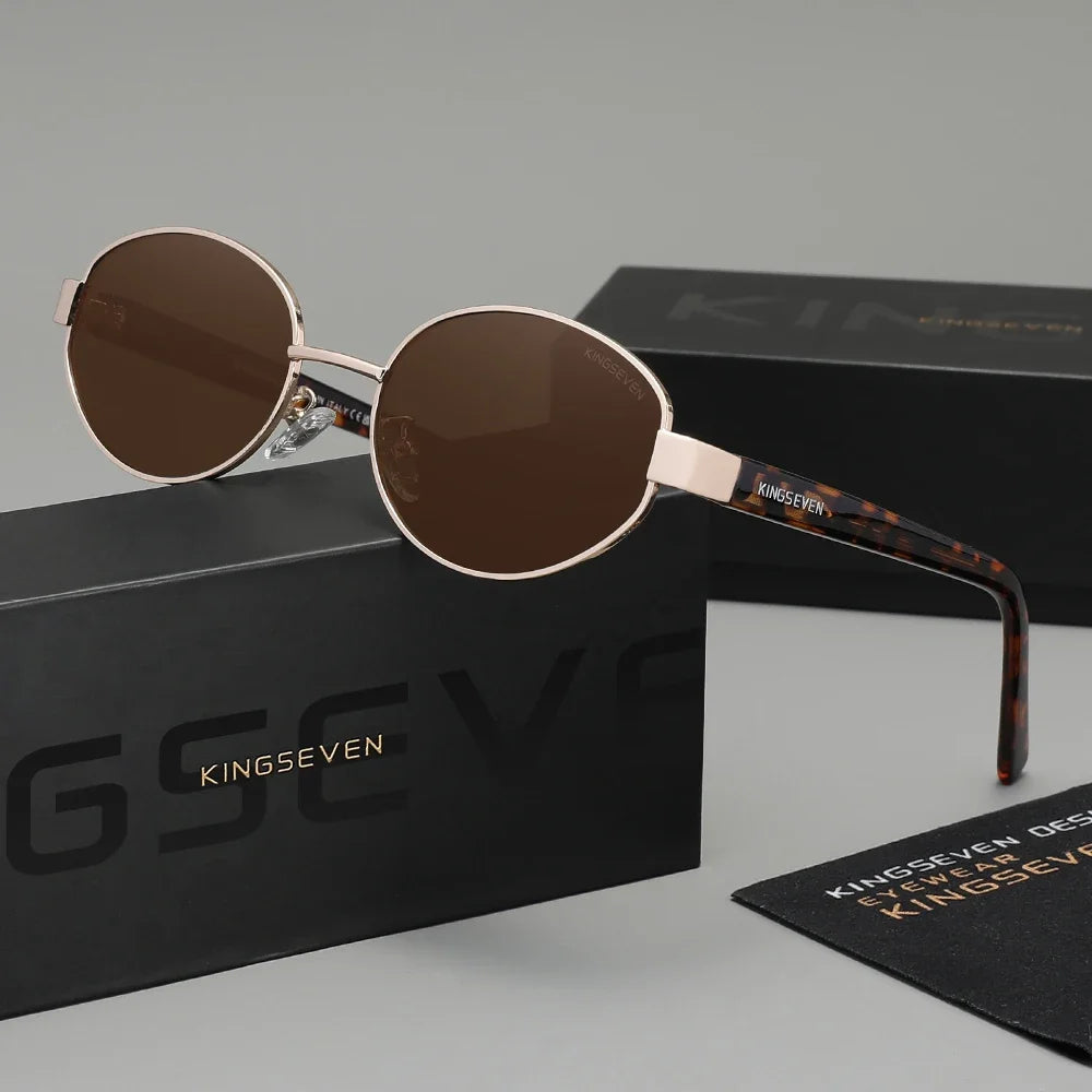 Brand Retro Luxury Sunglasses Women Men Polarized UV400 Glasses Alloy Oval Frame Anti-glare Fashion Driving Causal Eyewear