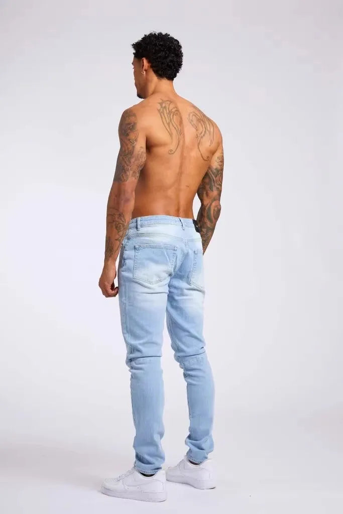 2025 new men's slim fit classic slim fit jeans casual street style casual men's slim fit jeans men's slim fit pencil jeans