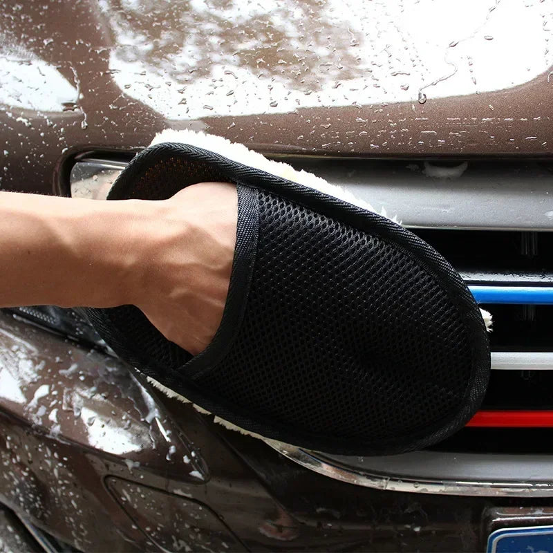 Car cleaning tools cleaning brush Wool Soft Auto Car Washing Gloves Motorcycle Washer Care Car paint Wash Tools Accessories