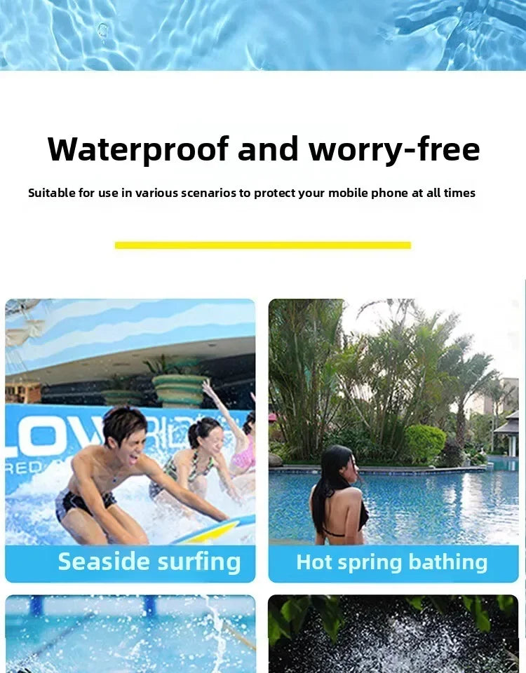 Floating Waterproof Phone Pouch Universal Water Resistant Phone Case Under 7.2 Inches Phone Dry Bag Essential for Water Sport