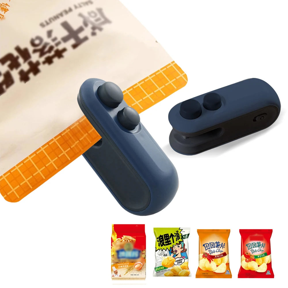 2 In 1 Sealer Cutter Multifunctional Handheld Heat Vacuum Sealer Portable Resealer Machine Package Bags Sealer for Plastic Bags