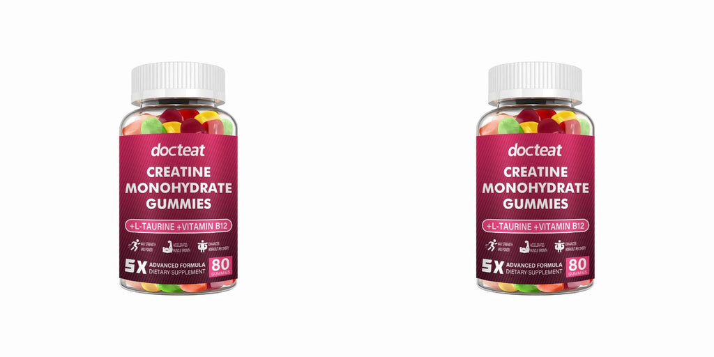 Creatine Monohydrate Gummies 80 Count with Taurine Vitamin B12 Chewable Sports Nutrition Supplement for Muscle & Energy Support