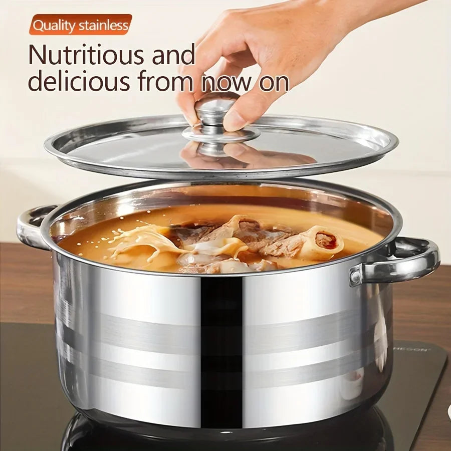5pcs cookware set   of stainless steel pots,,  stainless steel cooking pot,  suitable for induction cookers and gas stoves，