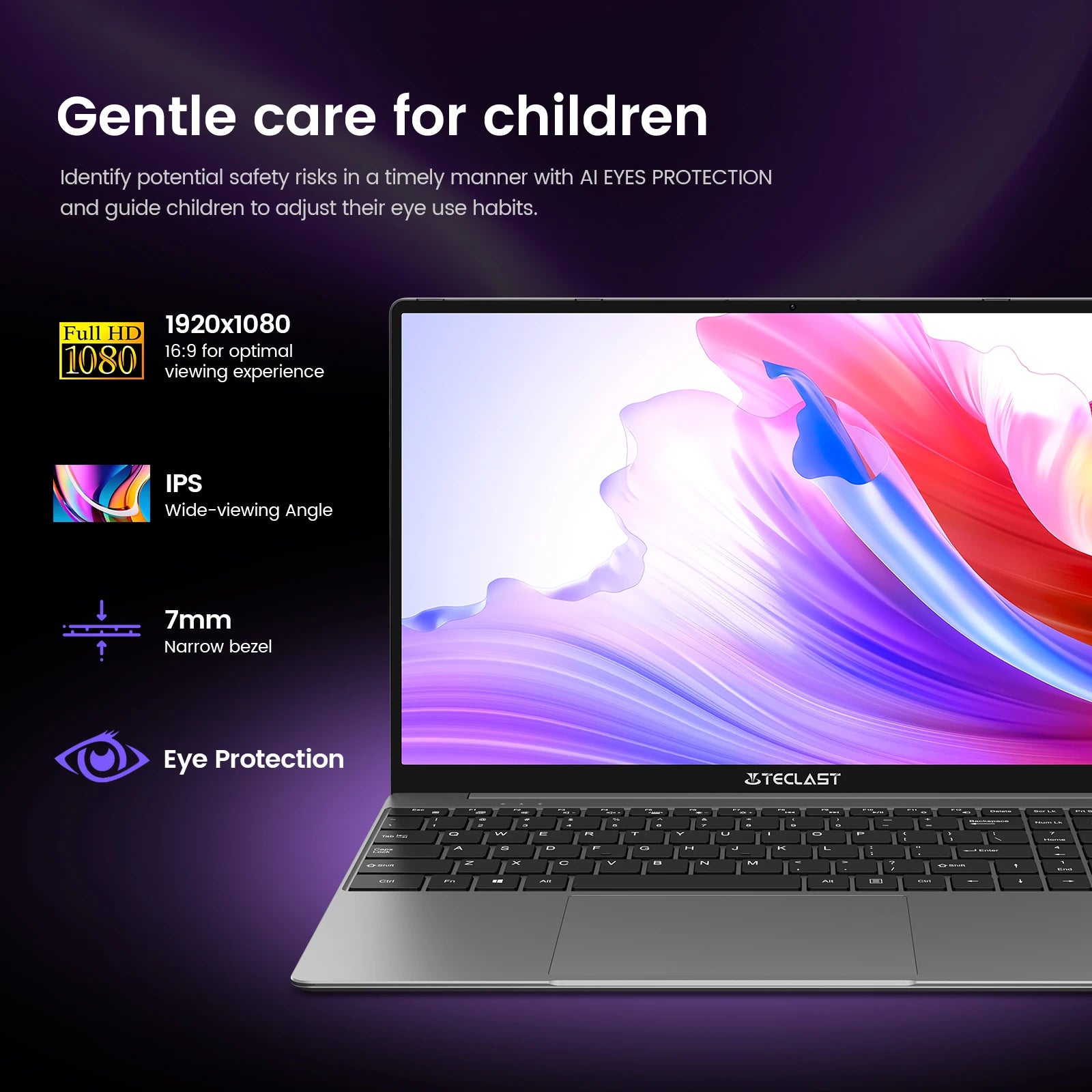 【New】Teclast F16Pro 15.6 Inch Laptop, 12Gb+256Gb/16Gb+ 512Gb, for Intel N95 Cpu, 1920X1080, Backlit Keyboard, Mini-Hdmi