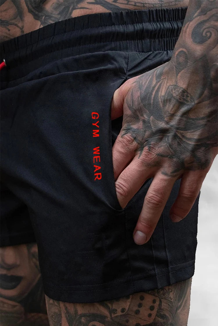 Men Hot Shorts Light Weight Thin Short Pants Running Squat Fitness Shorts Men GYM Wear Quick-drying Drawstring Shorts