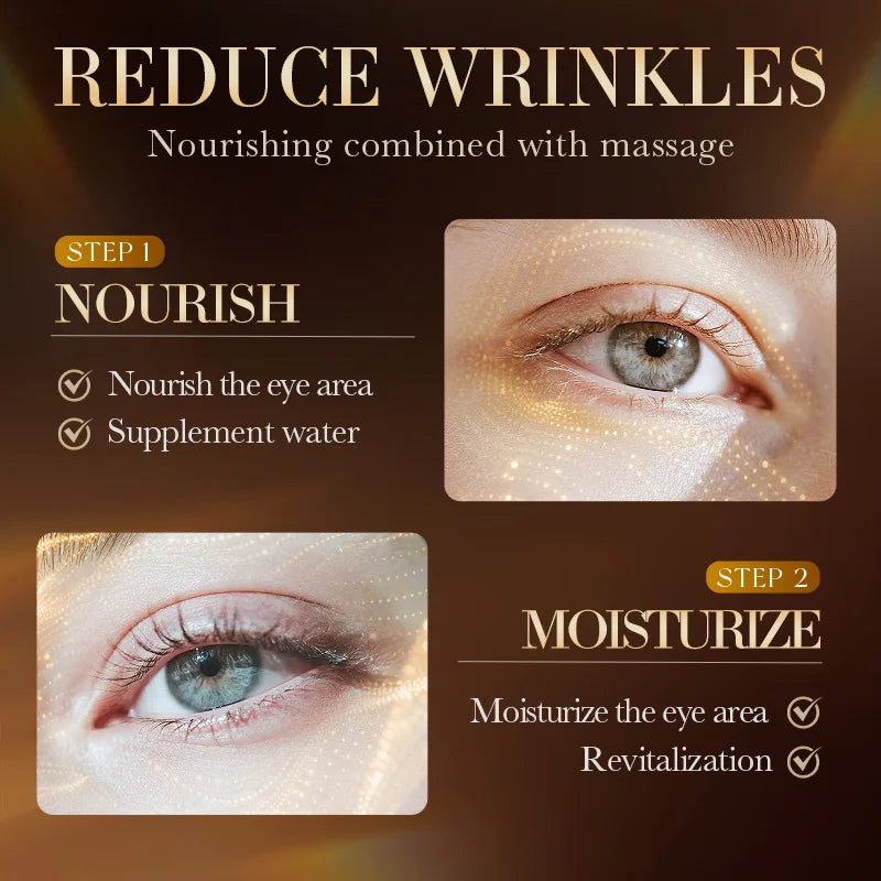 Snake Venom Eye Cream Anti- Wrinkle With Roller Ball Quick Hydrating Refreshing Caffeine Eye Serum Fades Fine Lines Skin Care