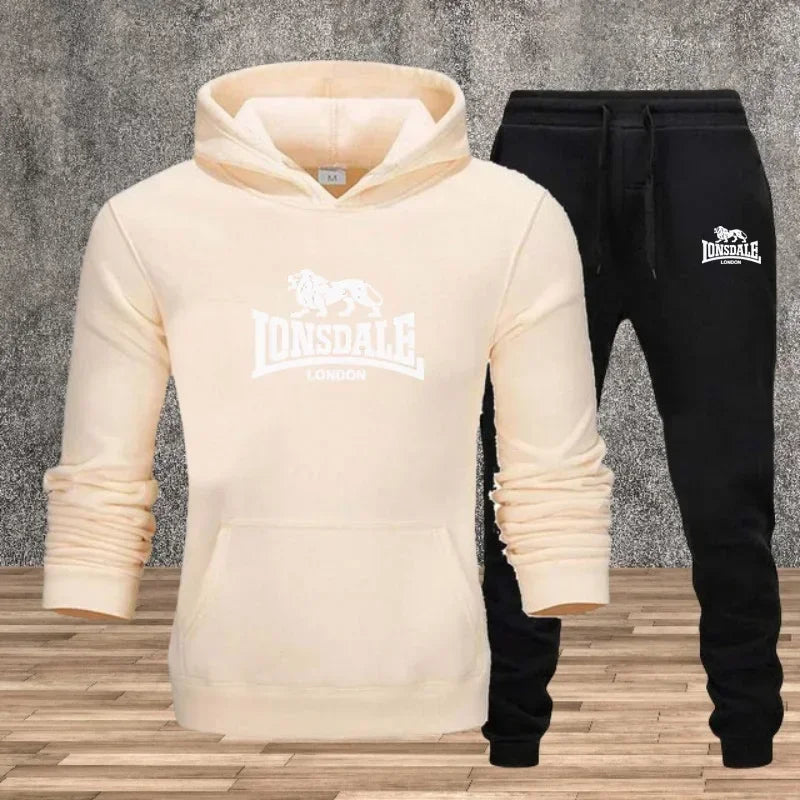 Men's Set Hooded Sweatshirts Sweatpants Autumn Winter Male Daily Casual Sports Jogger Suit 2026 Urban Fashion Hoodies Sportswear