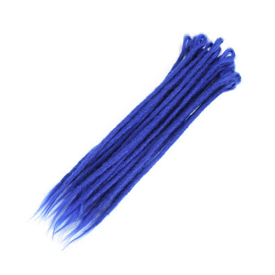 Synthetic Handmade Dreadlocks Hair Extensions Natural Braiding Hair For Black Women Crochet Hair Ombre Colored Crochet Braids