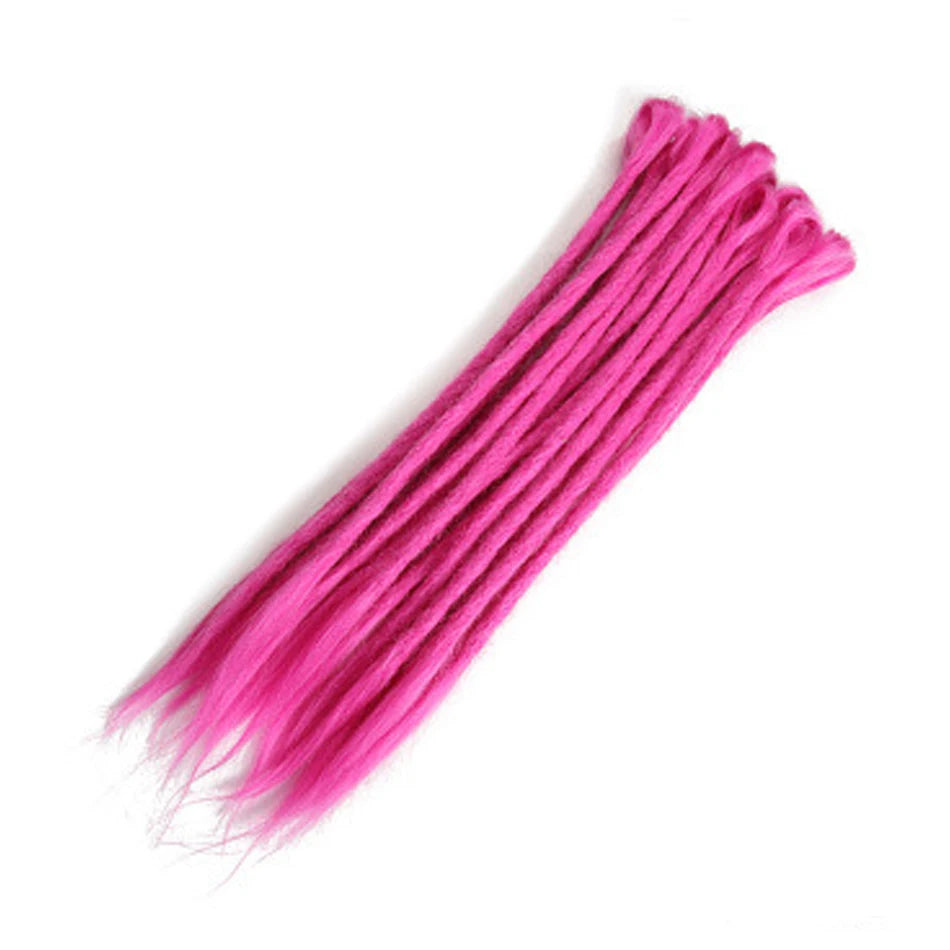 Synthetic Handmade Dreadlocks Hair Extensions Natural Braiding Hair For Black Women Crochet Hair Ombre Colored Crochet Braids