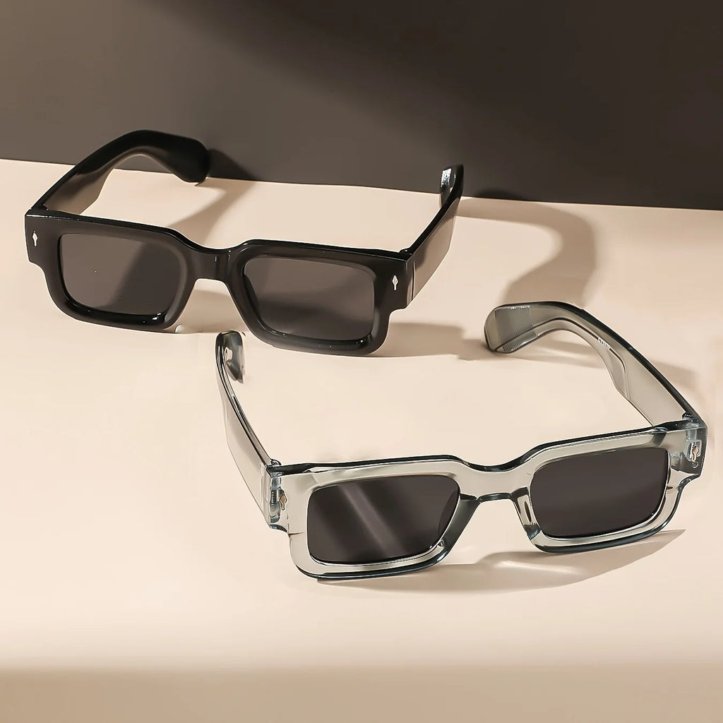 1PC Unisex Retro Square Sunglasses Classic UV Protection Plastic Frame Shades Outdoor Travel Driving Glasses UV400 Eyewear