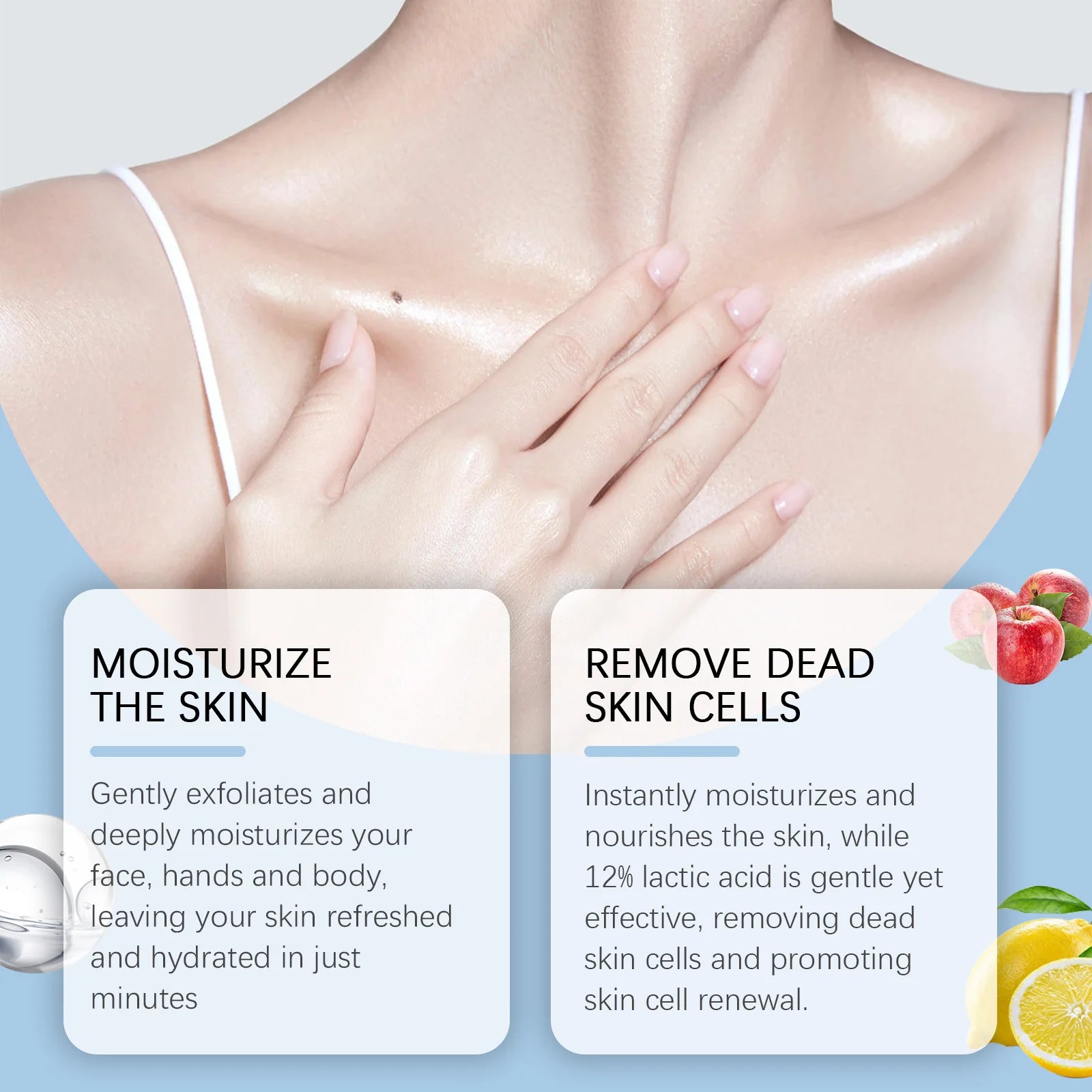 OceAura Intensive Healing Body Lotion for Dry Skin - Exfoliating Hydrating Moisturizer Deep Nourishing Non-Greasy Skin Care