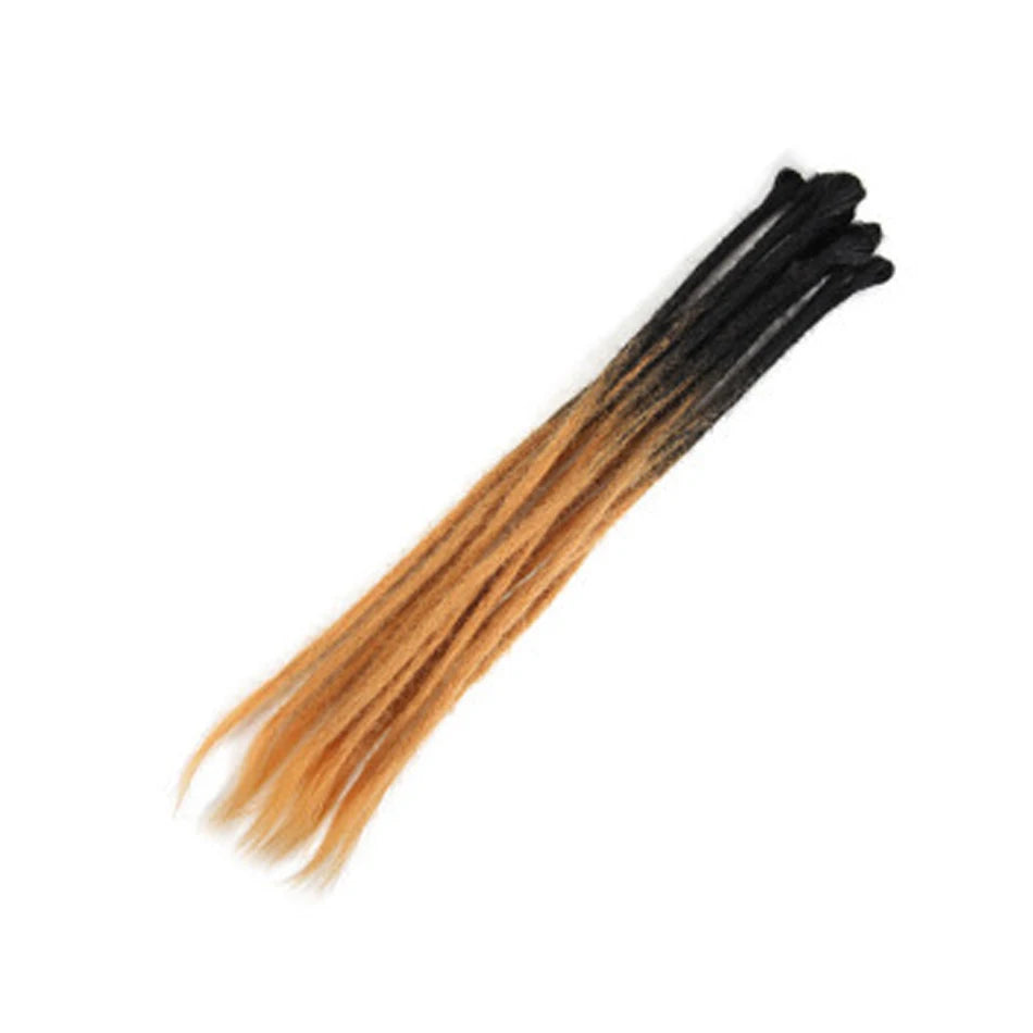 Synthetic Handmade Dreadlocks Hair Extensions Natural Braiding Hair For Black Women Crochet Hair Ombre Colored Crochet Braids