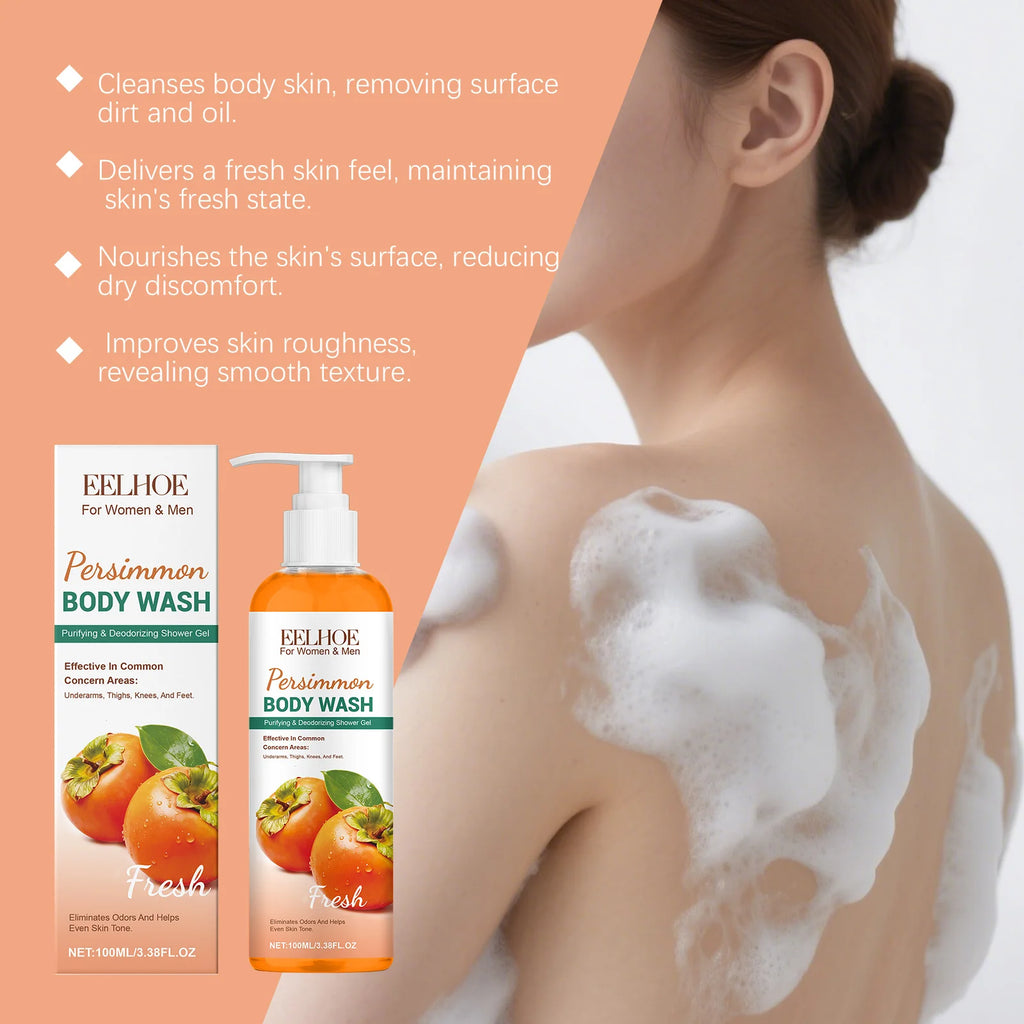 Persimmon Fresh Shower Gel cleanses body dirt and oil, leaving a refreshing feel and smooth texture.