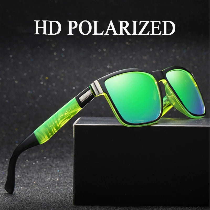 Classic UV400 Sunglasses for Men and Women Fashion Outdoor Sports Fishing Hiking Golf, Travel Square Retro Eyewear