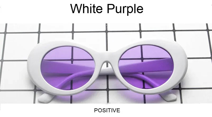 New Retro Oval Sunglasses Man Vintage Fashion Sun Glasses Classic White Black Lentes De Sol Mujer UV400 Gafas De Sol