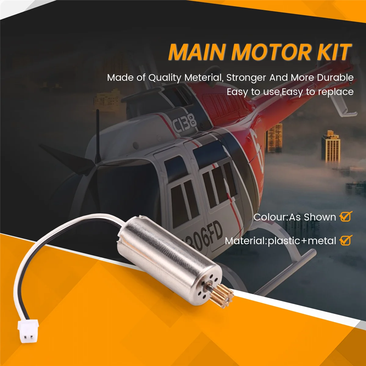 New RC Toy Helicopter Upgrade C138 Main Motor Kit for RC ERA C138 Bell 206 1:33 RC Toy Helicopter Parts