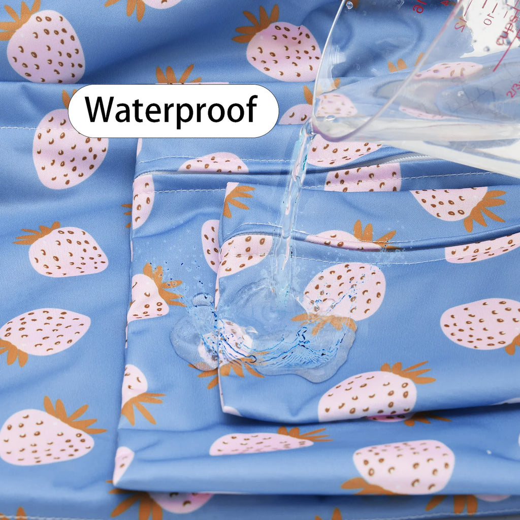 ALVABABY 3PCS Portable Diaper Wet Dry Bag Waterproof Reusable with Zippered Pocket for Cloth Diapers, Swimsuits, Travel, and Gym