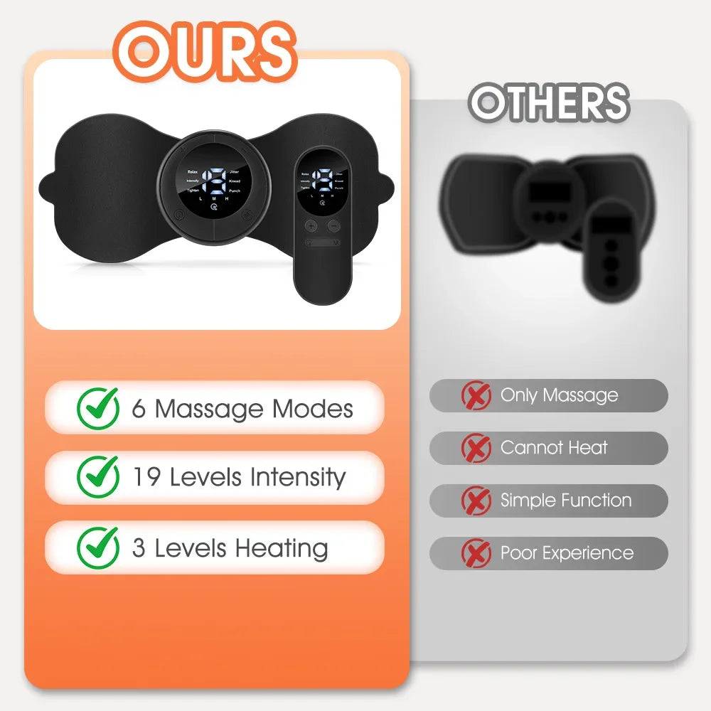 Multi functional full body universal heating massager EMS pulse digital display screen massager 6-speed 19 gear massage patch