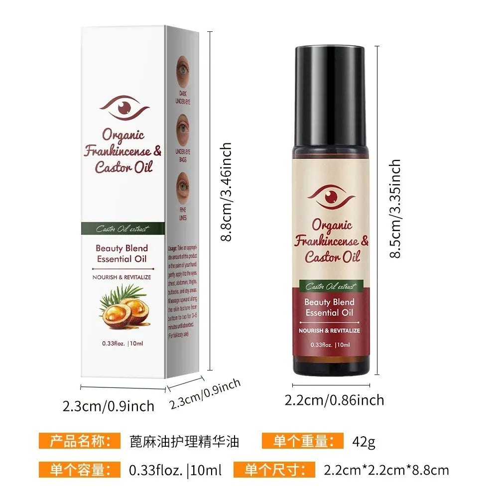 Castor Oil Eye Serum Anti-wrinkle Remove Dark Circles Eye Bags Anti-puffiness Lift Firm Moisturize Nourish Massage Eye Care 10ml